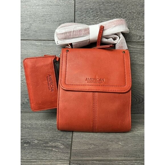 American Leather Co. Vintage Leather Crossbody - Kansas Whiskey Color - Picture 2 of 10